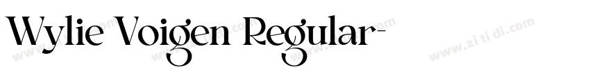 Wylie Voigen Regular字体转换